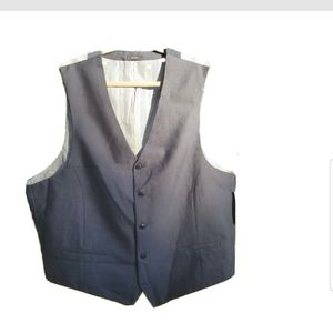 NEW JF J. Ferrar Slim Fit 2XL XXL Mens Button Up Formal Vest Navy